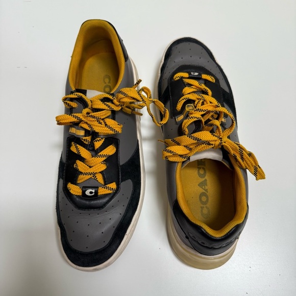 Coach Black & Mustard Yellow Citysole Court Sneakers Men’s Size 8.5 - Picture 7 of 8